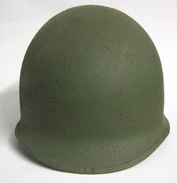 M1 Helmet Cork Texture after application