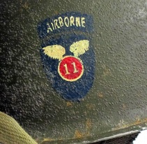 M2 11th Airborne Helmet Insignia Right view