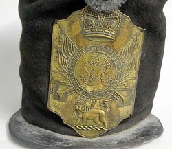 British Stovepipe Helmet 1815 George III plate
