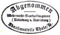 German Shell Acceptance Stamp
