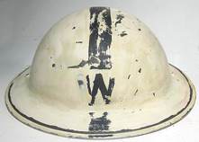 Wardens Helmet rear - paint removed