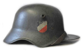 WW1 M18 'Cut Out' Double Decal Transitional Helmet with M31 WW2 Liner