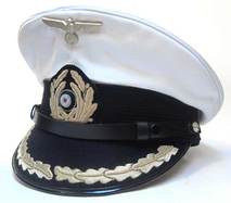 Kriegsmarine Korvettenkapitän Peaked Cap Removable White Top - NEW 