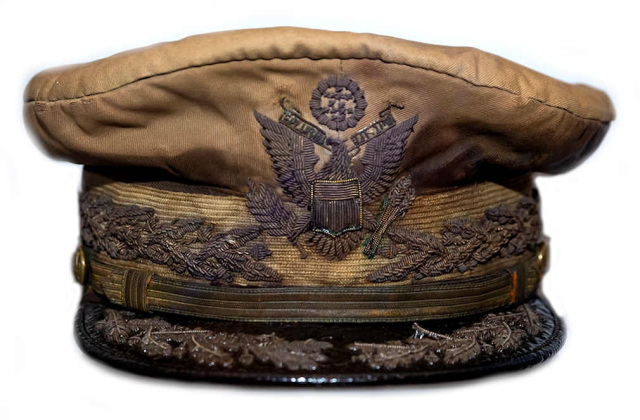 Details about   Reproduction WW2 Douglas MacArthur General Officers Visor Hat Cap 