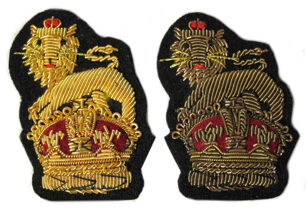 Staff Officers Beret Badge Colonel Brigadier Gold & Red 