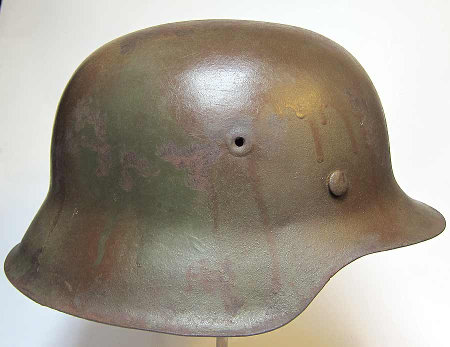Right side of M42 Helmet in Camo Paint Scheme