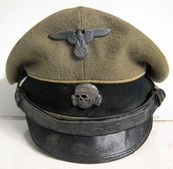 Waffen SS NCO Hat Heavily Aged