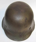 M42 Helmet in Camo Paint Scheme with rusting on top