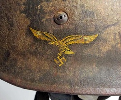 German M38 Normandy Helmet Luftwaffe Eagle