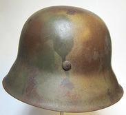 Rear of M42 Helmet in Camo Paint Scheme