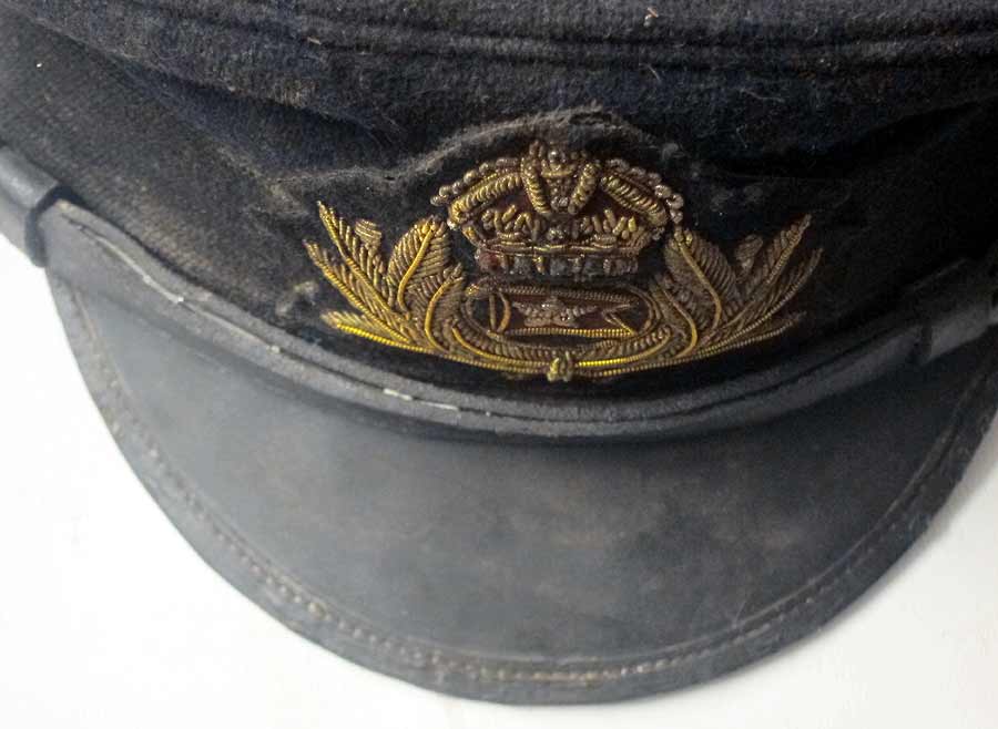 Titanic Officers Hat top Peak and insignia