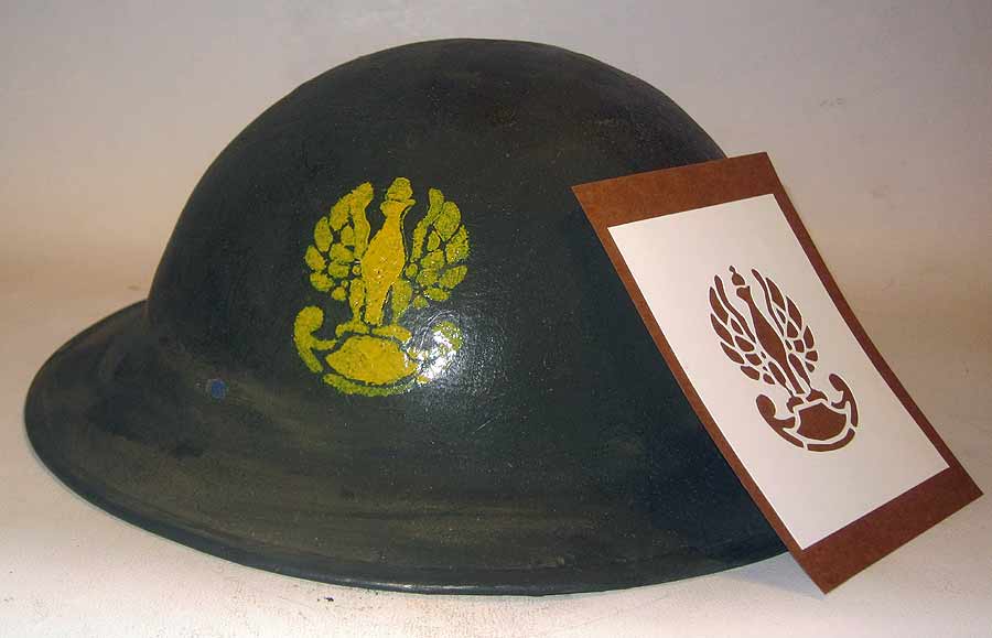 Polish Helmet Stencil
