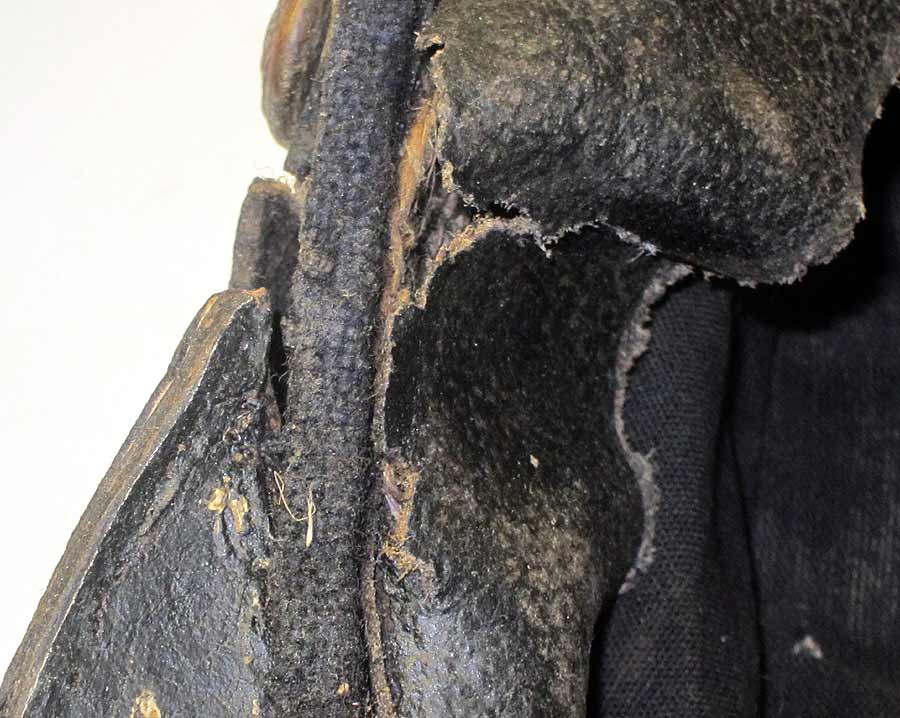 American Civil War Kepi leather lining damaged