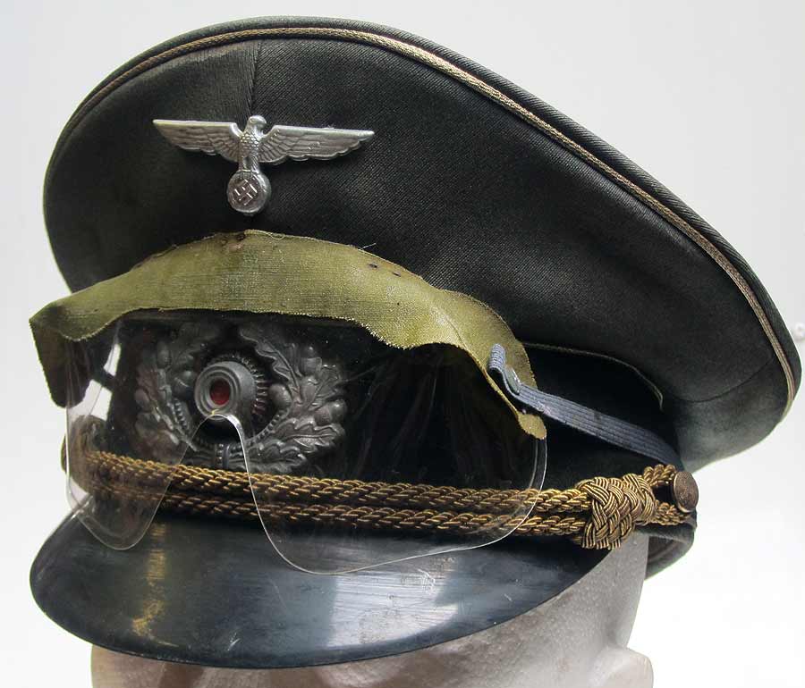 Rommel's Peaked Cap with Gas Goggles