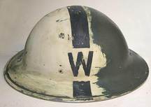 Wardens Helmet Front Paint removed
