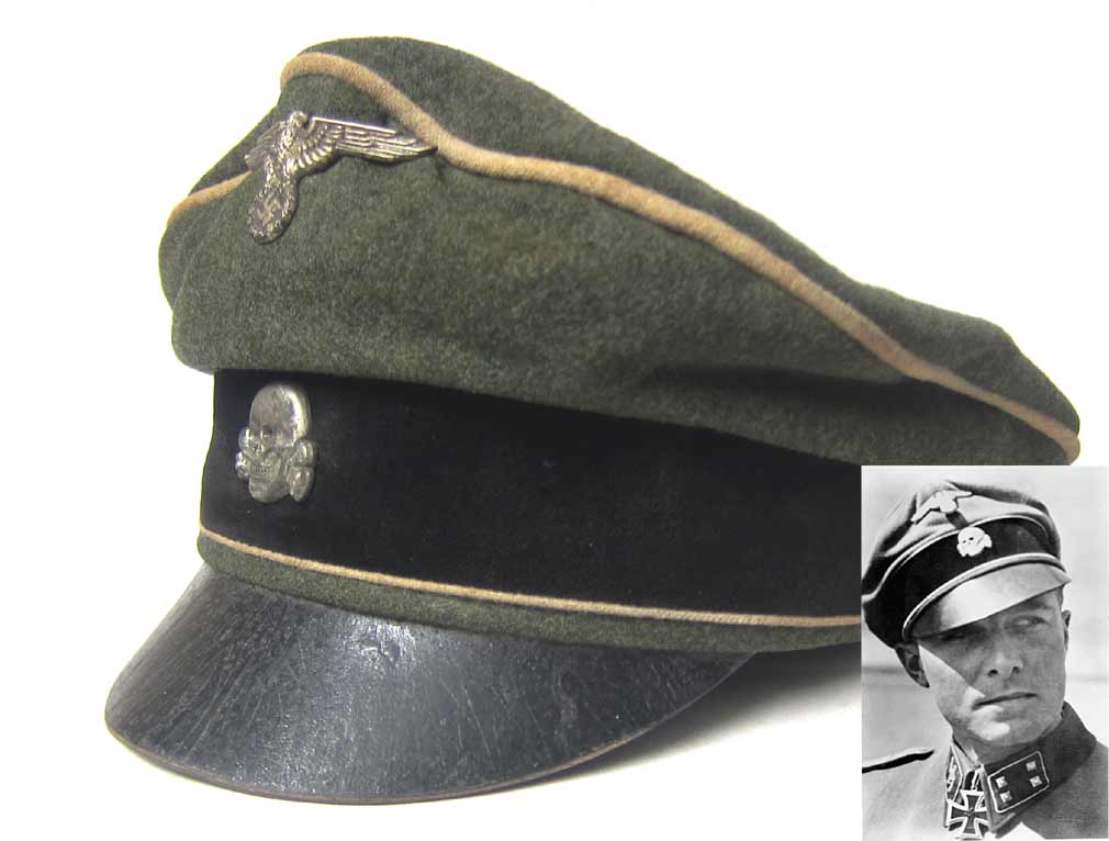 Waffen SS Crusher Cap Named to Joachim Peiper 