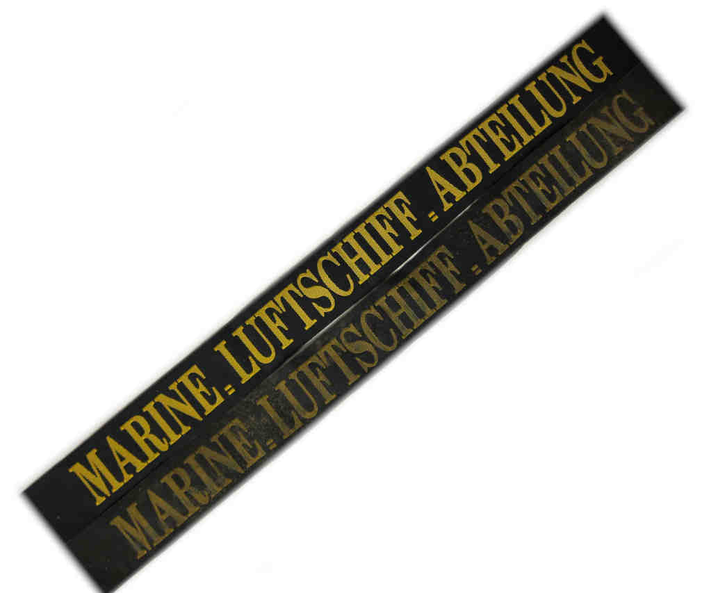Marine Luftschiff Abteilung (Naval Airship Division), Cap Tally New and Aged