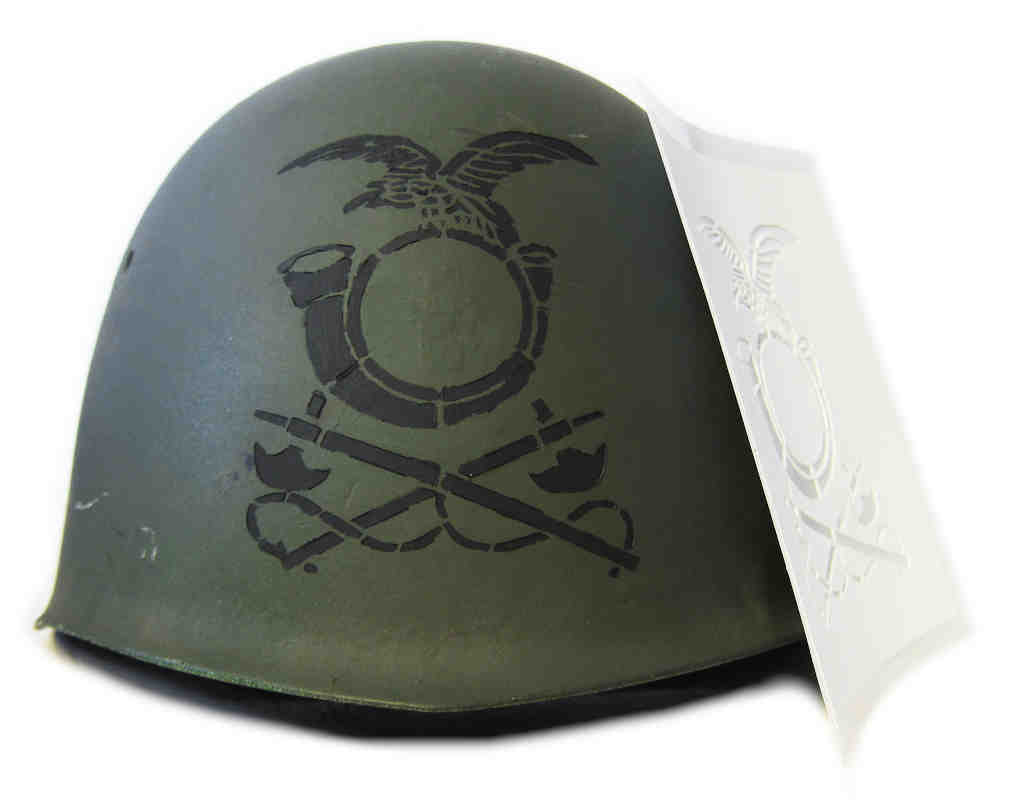 WW2 Italian Alpine Engineers M33 Helmet Stencil (Alpini Ingegneri)