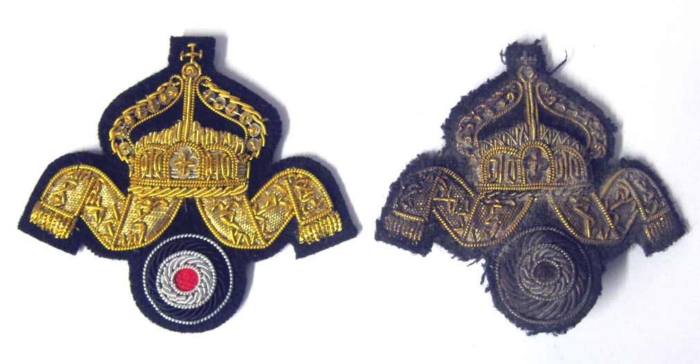 WW1 German Imperial Navy Deck Officers Cap Badge Kaisermarine Wreath