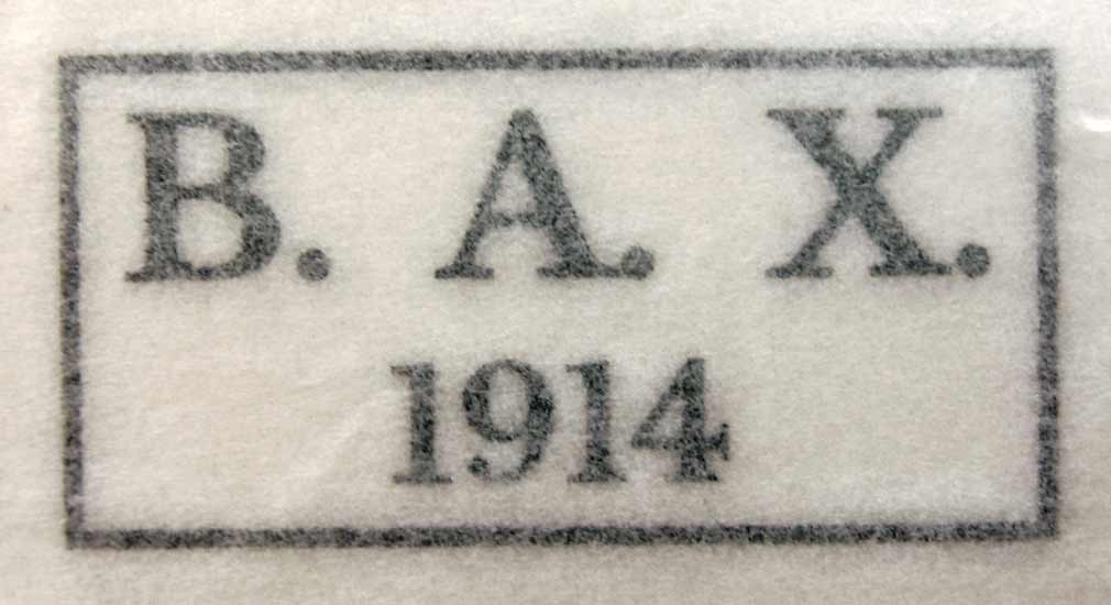 X Armee-Korps (Hannover) Corps Marking Stamp - B.A.X 1914