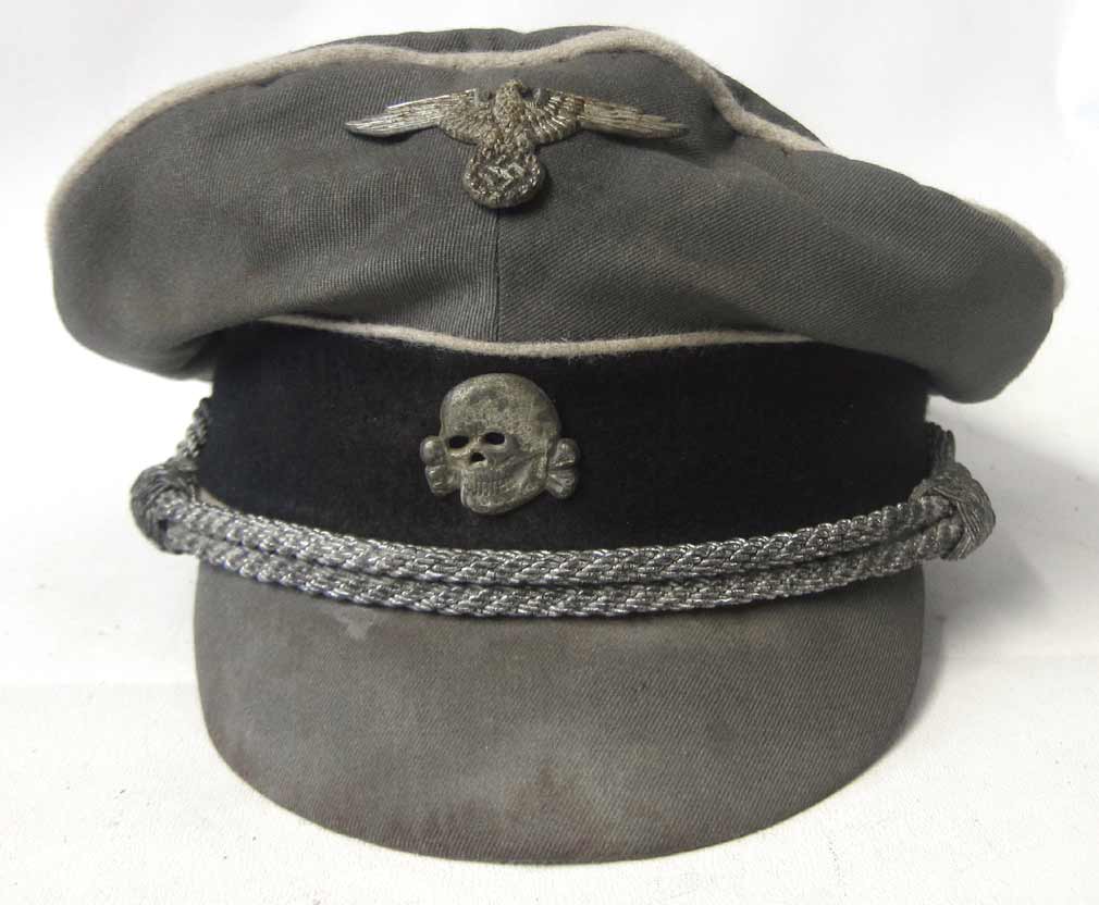 Waffen SS Trikot Crusher Cap White Piping EREL ventilation - Aged