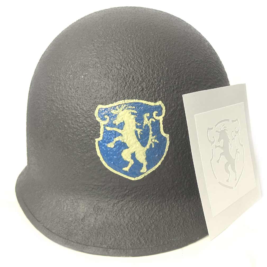 WW2 US 6th Cavalry Helmet Stencil