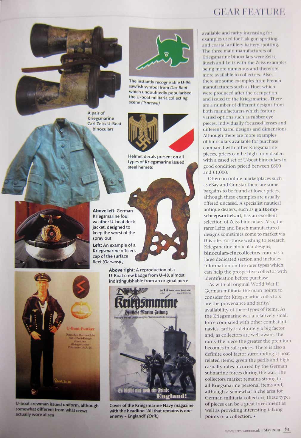 Armourer Magazine with '3xCat' Crew Badge