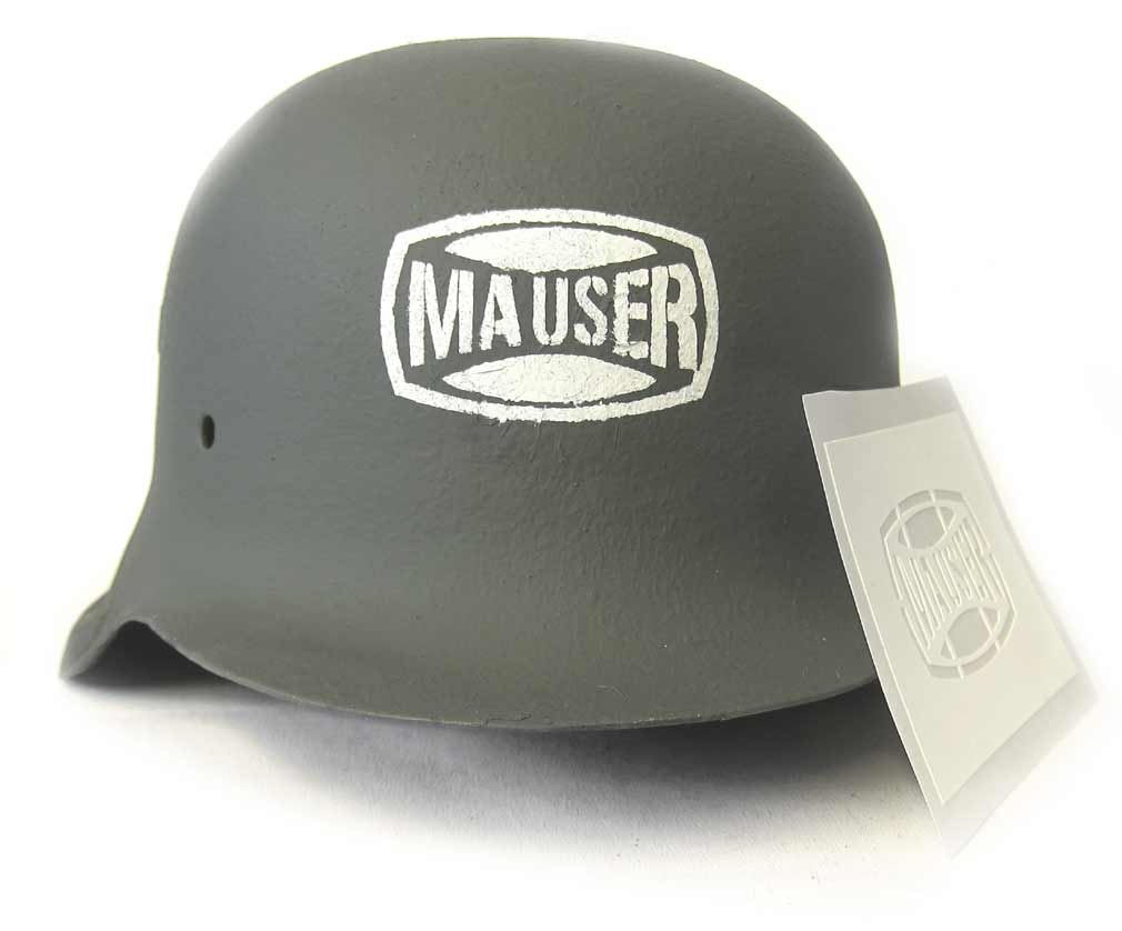 WW2 German Mauser Helmet Factory stencil Stahlhelm
