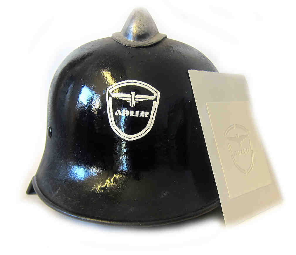 WW2 German Adler Helmet Factory stencil Stahlhelm