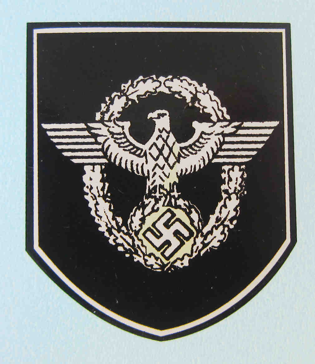 WW2 German ET Polizei Bordered Eagle Decal