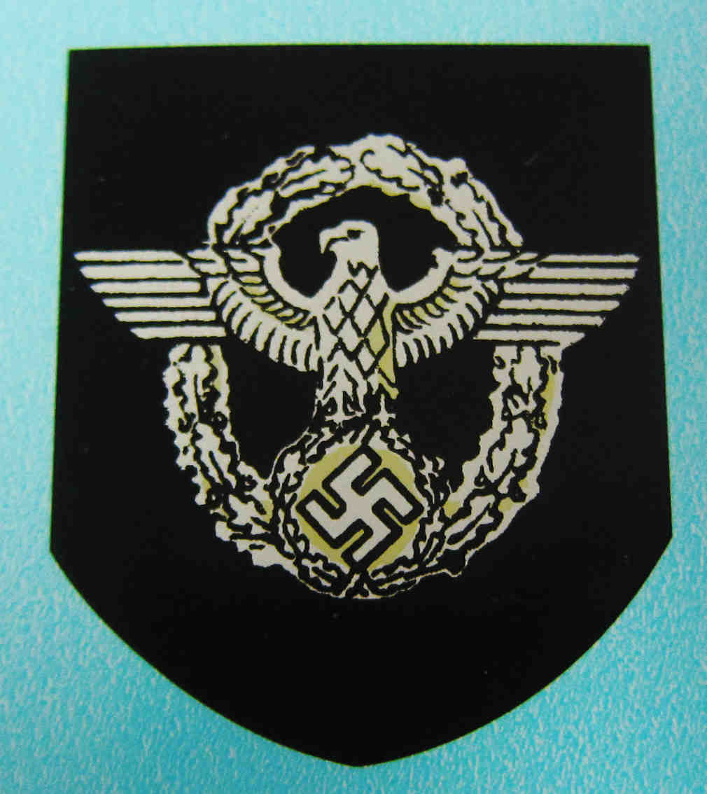WW2 German Quist Polizei Borderless Eagle Decal 