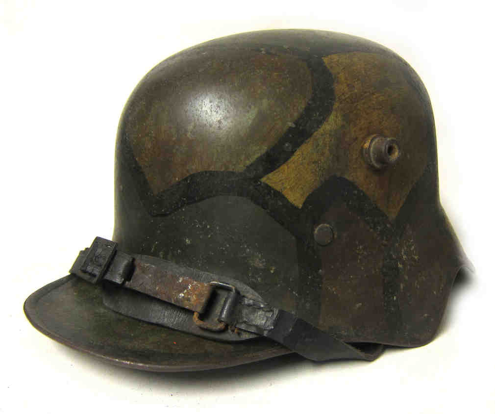WW1 M18 'Cut Out' Helmet with M18 Liner and camouflage paint