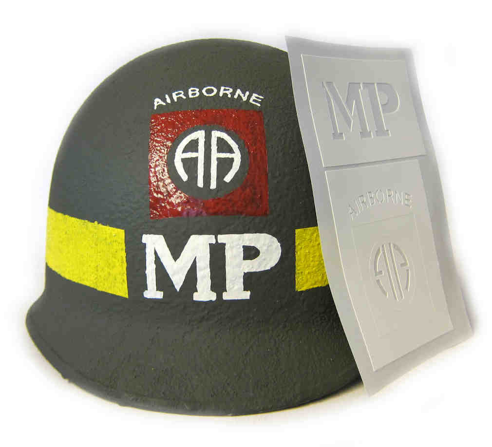 Helmet Stencil 82d Airborne Divisional MP Platoon Insignia WW2