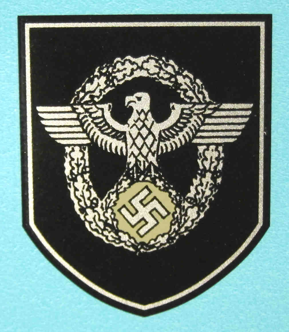 WW2 German EF Police Bordered Eagle Decal