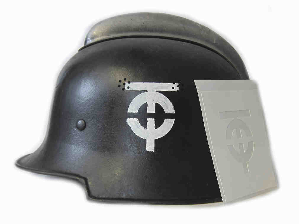 WW2 German Organisation Todt Helmet stencil
