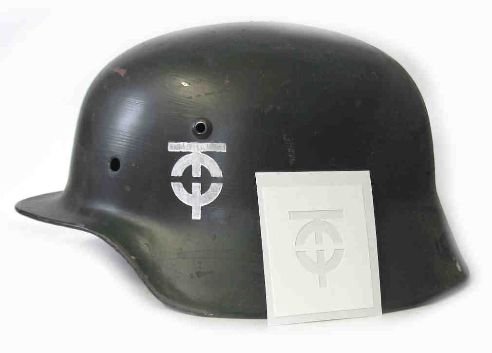 WW2 German Organisation Todt Helmet stencil - Small