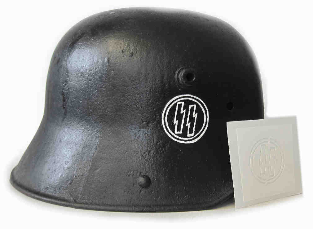 German SS-VT SS-Verfügungstruppe Helmet Stencil SS Runes