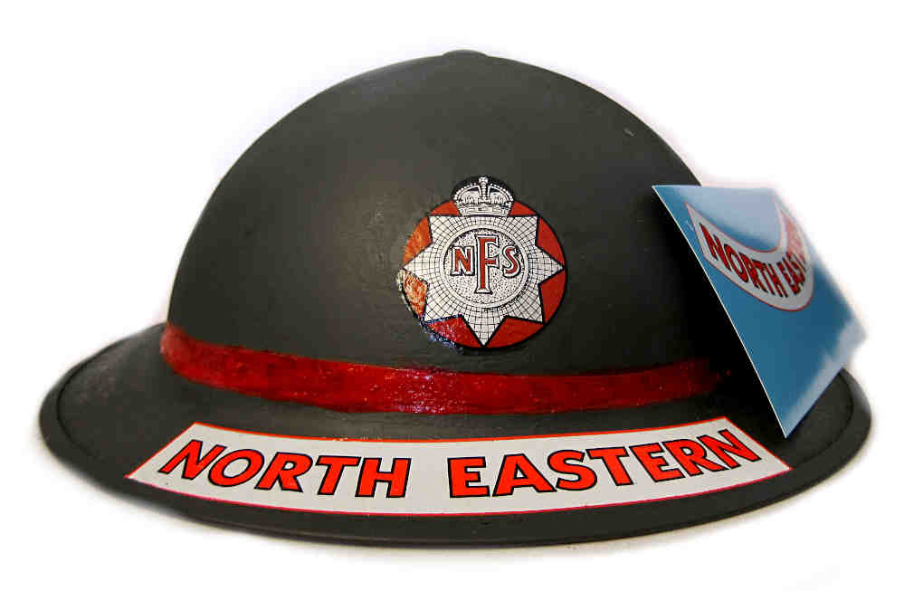 British WW2 NFS - National Fire Service Helmet Decal - 'North Eastern'.