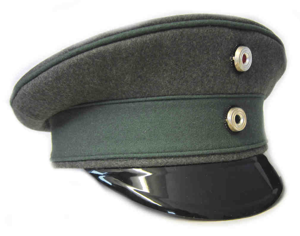 WW1 M1917 Vulcan Fibre Peak Officers Field Grey Cap