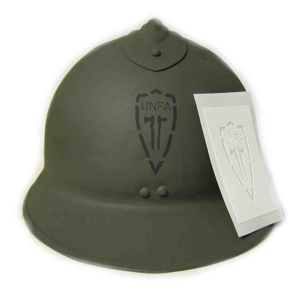 WW2 Italian Unione Nazionale Protezione Antiaerea UNPA - Helmet Stencil