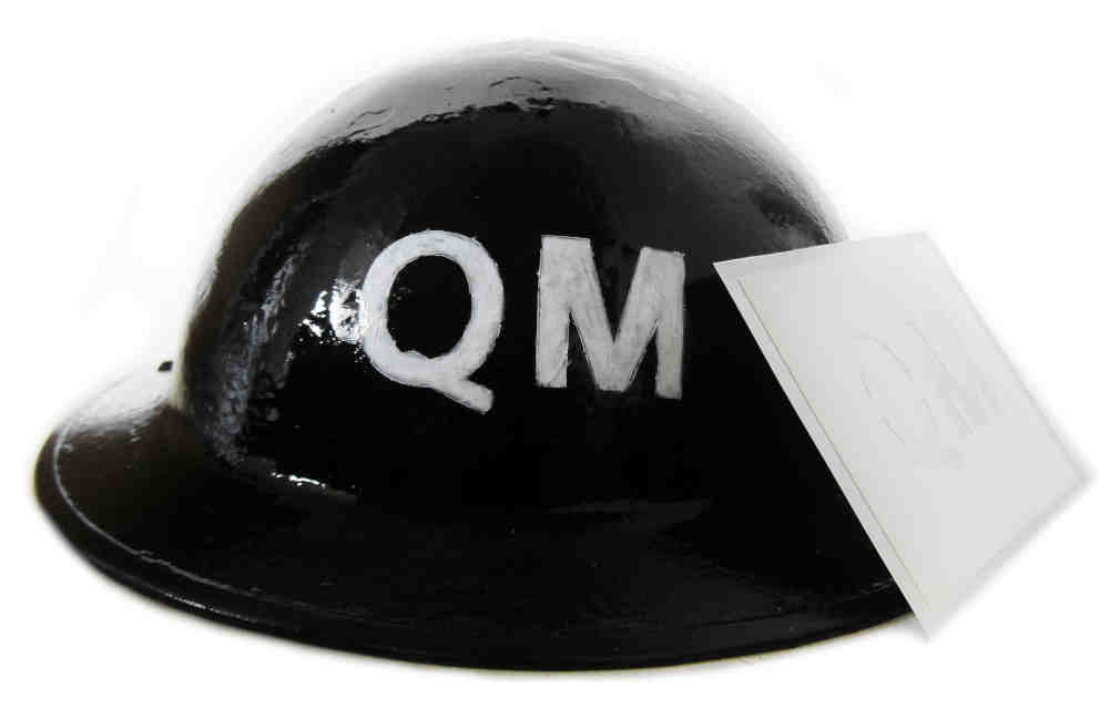 WW2 British Queens Messenger Convoy Helmet Stencil 