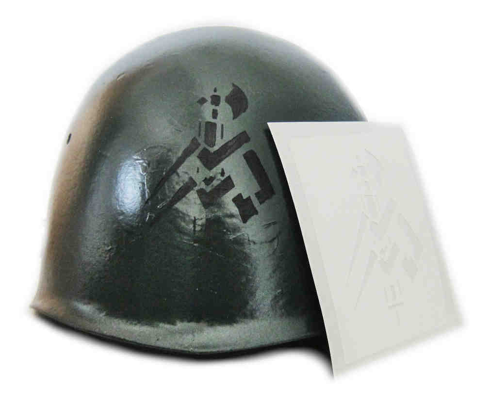 M33 Italian Helmet Stencil GNR Guardia Nazionale Repubblicana Casco d'acciaio WII Type #3