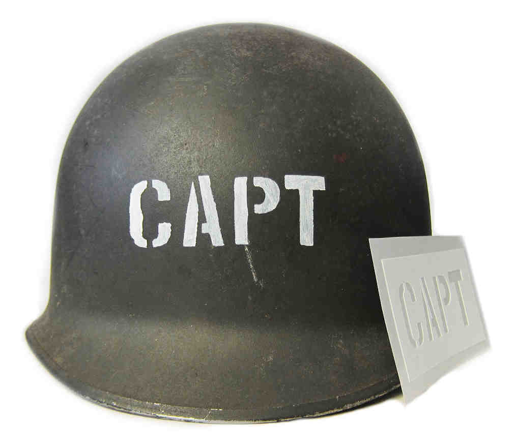 WW2 US Navy Captains Helmet Stencil 