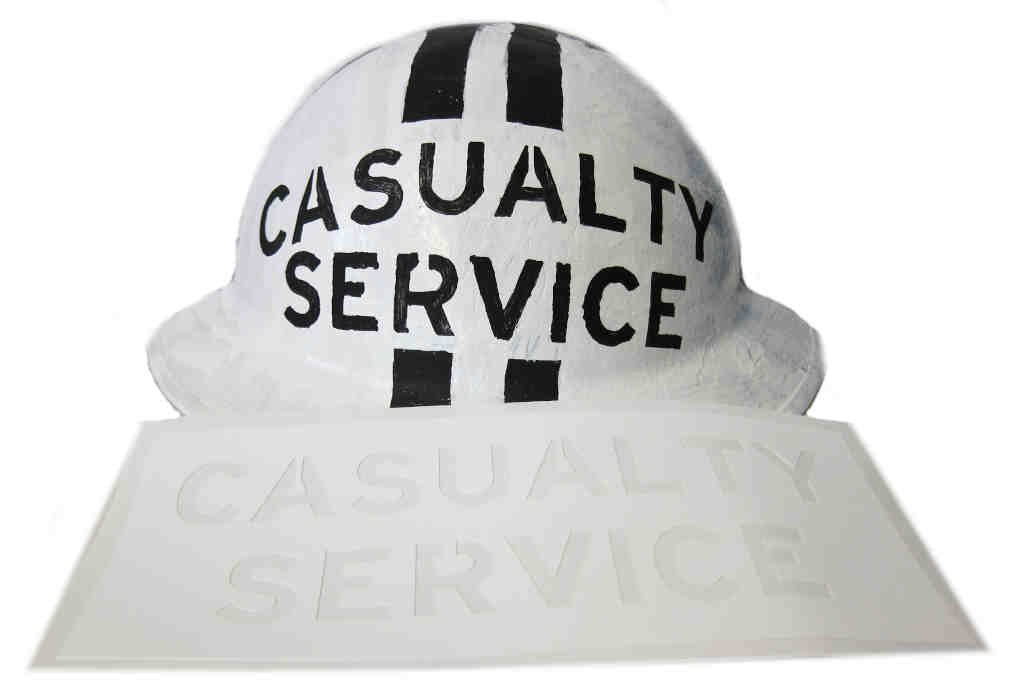 WW2 British Casualty Service Helmet Stencil - Type #2
