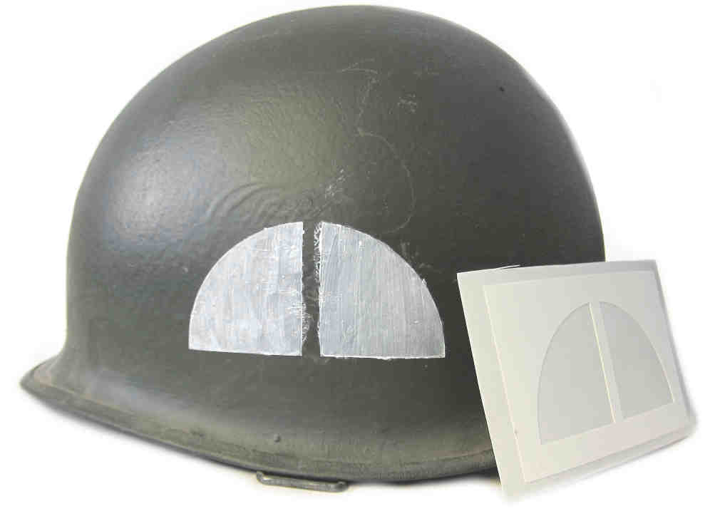 US 187th Airborne Regimental Combat Team 1st Battalion Helmet Stencil - Korean War