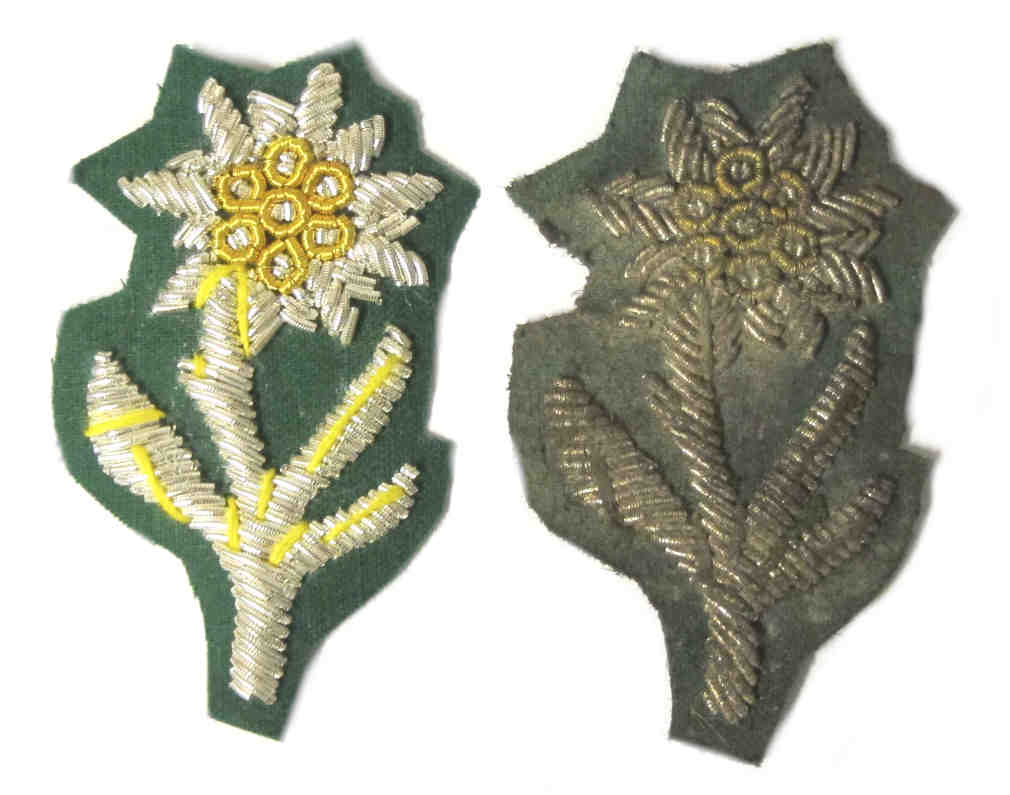 Austrian Hungarian FJI Edelweiss (Edelweiß) WW1 Cap Badge - New & Aged