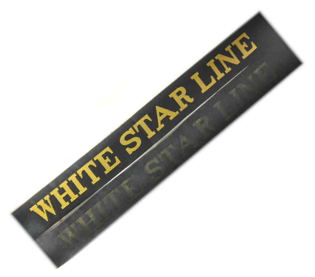 White Star Line Ratings Cap Tally - Titanic Crew - New & Aged