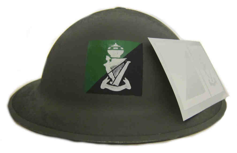 WW2 Royal Ulster Rifles Helmet Stencil