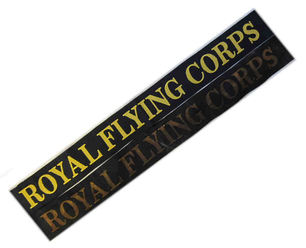 WW1 Royal Flying Corps Cap Tallies - New & Aged