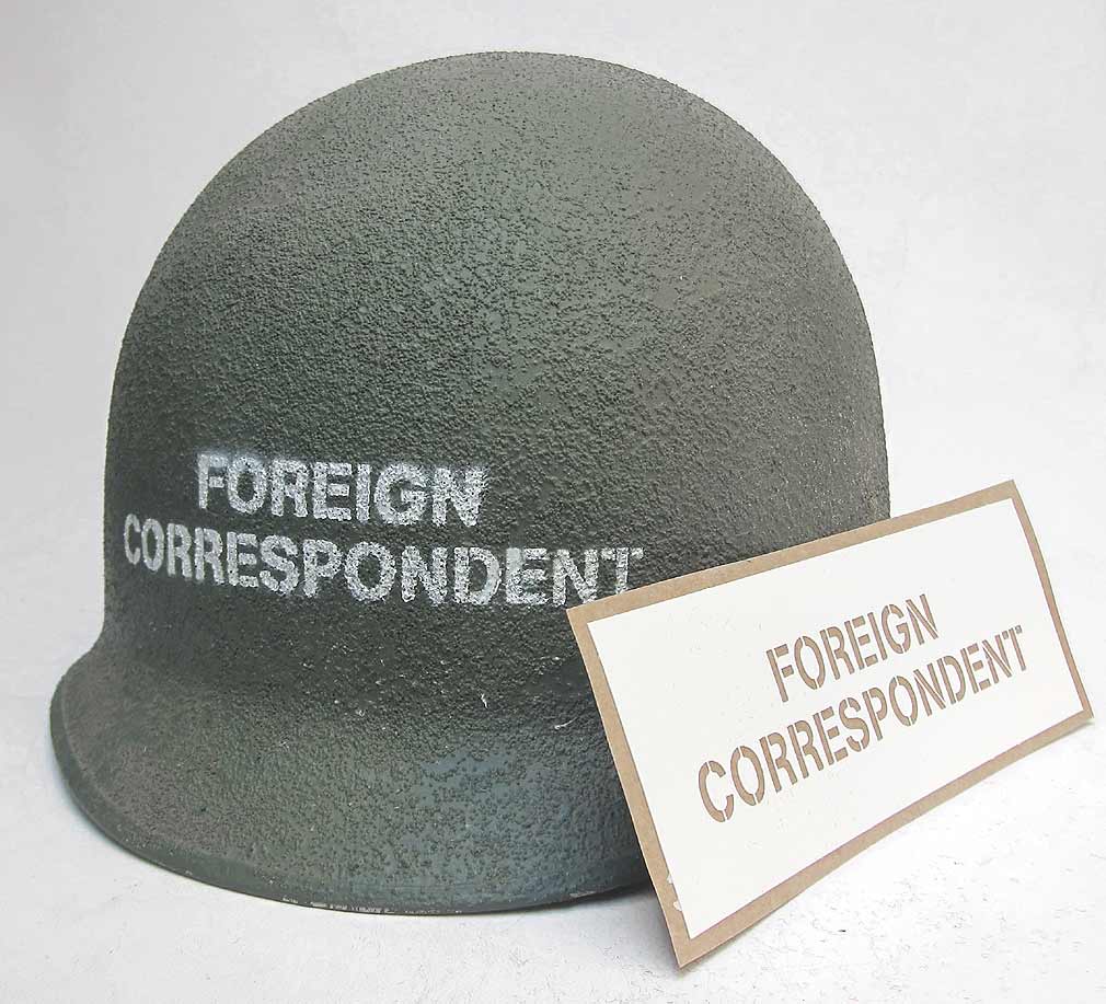 Foreign War Correspondent Helmet Stencil